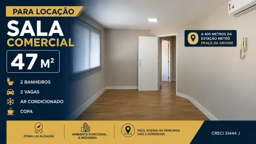 Sala Comercial para alugar, 47m² no Saúde, São Paulo