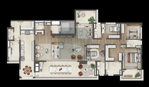 Apartamento com 4 Quartos à venda, 276m² no Santo Amaro, São Paulo