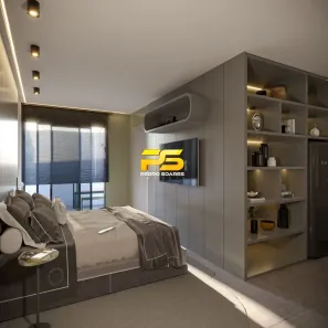 Flat com 1 Quarto à venda, 32m² no Cabo Branco, João Pessoa
