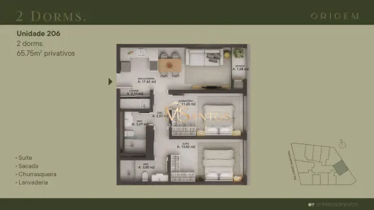 Apartamento com 2 Quartos à venda, 66m² no Jurerê, Florianópolis