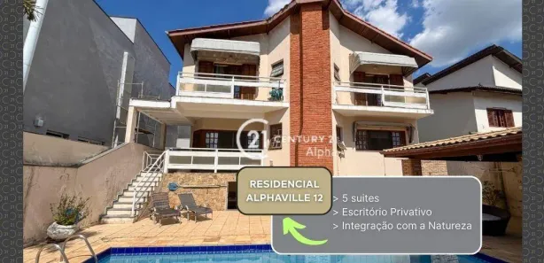 Casa de Condomínio com 5 Quartos à venda, 360m² no Alphaville, Santana de Parnaíba