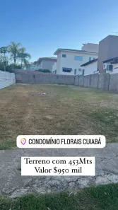 Lote/Terreno à venda, 453m² no Ribeirão do Lipa, Cuiabá
