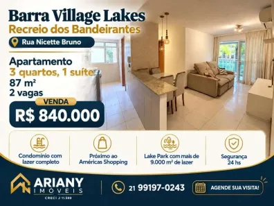 Apartamento com 3 Quartos à venda, 87m² no Recreio dos Bandeirantes, Rio de Janeiro