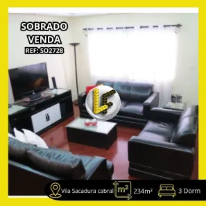 Sobrado com 3 Quartos à venda, 234m² no Vila Palmares, Santo André