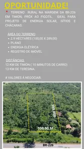 Lote/Terreno à venda, 28900m² no Jóia, Timon