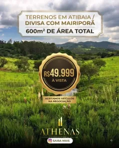 Lote/Terreno à venda, 600m² no Centro, Mairiporã
