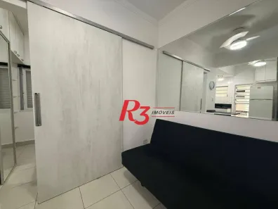Apartamento com 1 Quarto para alugar, 27m² no Gonzaga, Santos