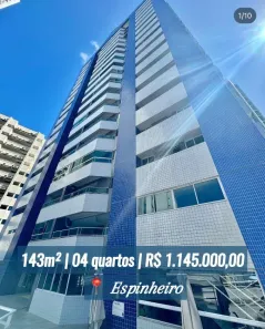 Apartamento com 4 Quartos à venda, 143m² no Espinheiro, Recife