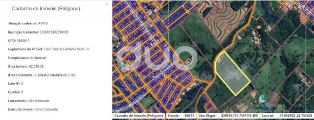 Lote/Terreno à venda, 52045m² no Loteamento Kobayat Líbano, Piracicaba