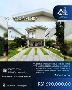 Sobrado com 4 Quartos à venda, 213m² no Botujuru, Mogi das Cruzes