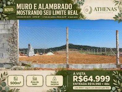 Lote/Terreno à venda, 500m² no Recreio Topázio (Caucaia do Alto), Cotia