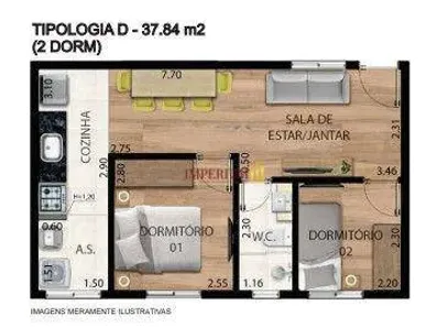 Apartamento com 2 Quartos à venda, 38m² no Jardim São Paulo(Zona Norte), São Paulo