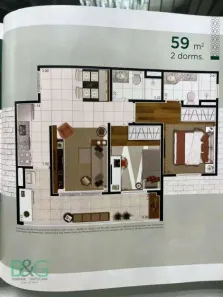 Apartamento com 2 Quartos à venda, 59m² no Vila Bandeirantes, São Paulo