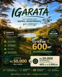 Lote/Terreno à venda, 600m² no Águas de Igaratá, Igaratá