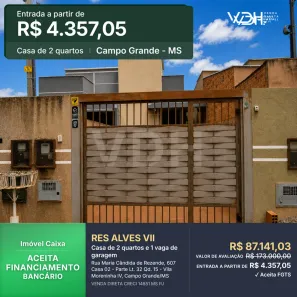 Casa com 2 Quartos à venda, 57m² no Vila Moreninha IV, Campo Grande