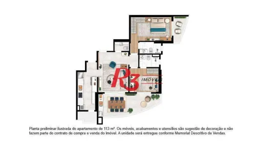 Apartamento com 2 Quartos à venda, 113m² no Ponta da Praia, Santos