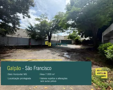 Galpão/Depósito/Armazém para alugar, 3000m² no São Francisco, Belo Horizonte