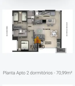 Apartamento com 2 Quartos à venda, 71m² no Jardim Solange, Bauru