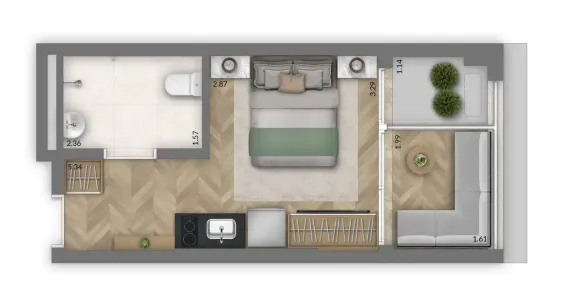 Apartamento com 1 Quarto à venda, 28m² no Vila Clementino, São Paulo