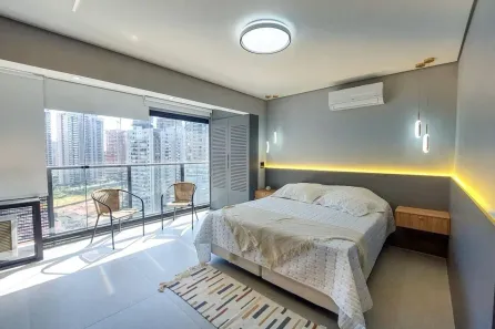Apartamento com 1 Quarto para alugar, 22m² no Jardim das Acácias, São Paulo