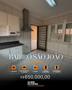 Casa com 3 Quartos à venda, 147m² no São João, Sertãozinho