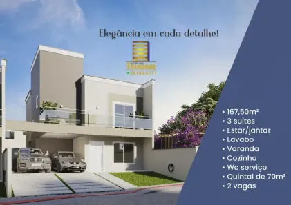 Casa de Condomínio com 3 Quartos à venda, 167m² no Alto do Calhau, São Luís