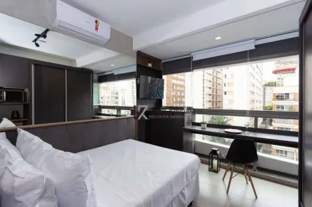 Apartamento com 1 Quarto para venda ou aluguel, 21m² no Pinheiros, São Paulo