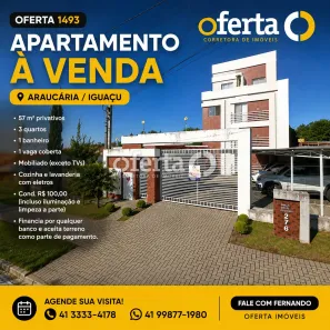 Apartamento com 3 Quartos à venda, 57m² no Iguaçu, Araucária