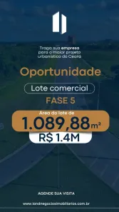 Lote/Terreno à venda, 1089m² no Cidade Alpha, Eusébio