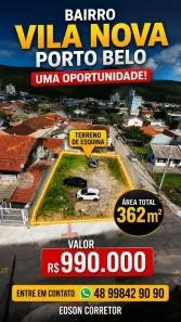 Lote/Terreno à venda, 362m² no Perequê, Porto Belo