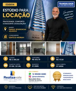 Apartamento com 1 Quarto para alugar, 40m² no Parque Residencial Aquarius, São José dos Campos