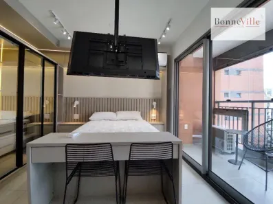 Apartamento com 1 Quarto para venda ou aluguel, 26m² no Santo Amaro, São Paulo