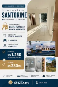 Apartamento com 2 Quartos para venda ou aluguel, 45m² no , São José de Ribamar