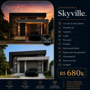 Casa de Condomínio com 3 Quartos à venda, 111m² no Vila Cabral, Campina Grande