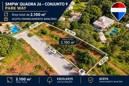 Lote/Terreno com 1 Quarto à venda, 2100m² no Park Way, Brasília