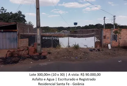 Lote/Terreno à venda, 300m² no Residencial Santa Fé I, Goiânia