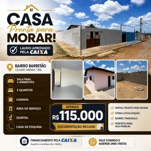 Casa com 2 Quartos à venda, 50m² no , Ceará-Mirim