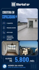 Cobertura com 3 Quartos para alugar, 121m² no Copacabana, Rio de Janeiro