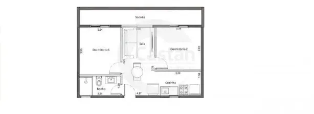 Apartamento com 2 Quartos à venda, 39m² no Vila Antonieta, São Paulo