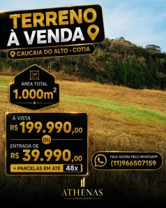 Lote/Terreno à venda, 1000m² no dos Mendes (Caucaia do Alto), Cotia