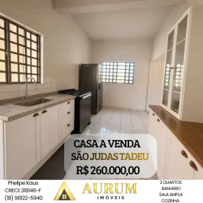 Casa com 2 Quartos à venda, 58m² no Parque São Judas Tadeu, Presidente Prudente