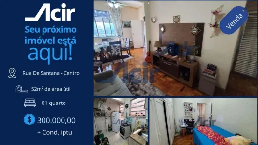Apartamento com 1 Quarto à venda, 51m² no Centro, Rio de Janeiro