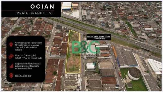 Galpão/Depósito/Armazém para alugar, 1400m² no Ocian, Praia Grande