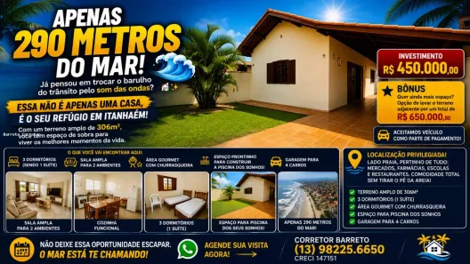 Casa com 3 Quartos à venda, 110m² no Suarão, Itanhaém