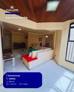 Apartamento com 3 Quartos para alugar, 126m² no Renascença, São Luís