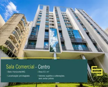 Sala Comercial para alugar, 42m² no Centro, Belo Horizonte