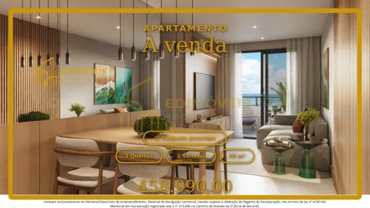 Apartamento com 3 Quartos à venda, 70m² no Conjunto Jacaraípe, Serra