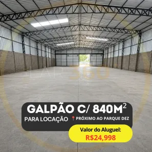 Galpão/Depósito/Armazém para alugar, 840m² no Parque 10 de Novembro, Manaus