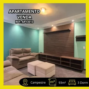Apartamento com 3 Quartos à venda, 93m² no Campestre, Santo André