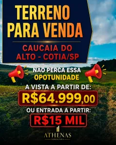 Lote/Terreno à venda, 500m² no Recreio Topázio (Caucaia do Alto), Cotia
